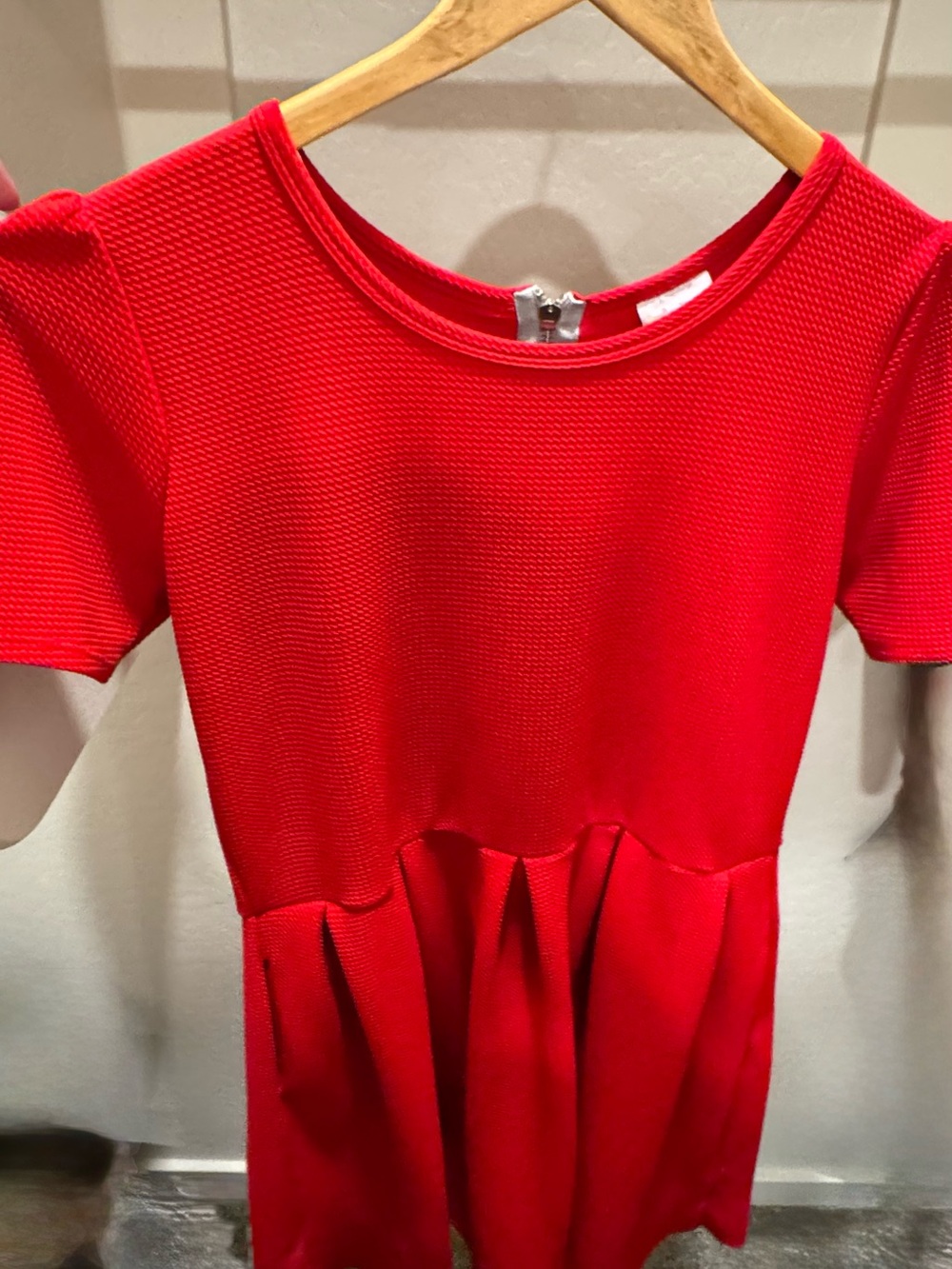 Classic Red pleated dress